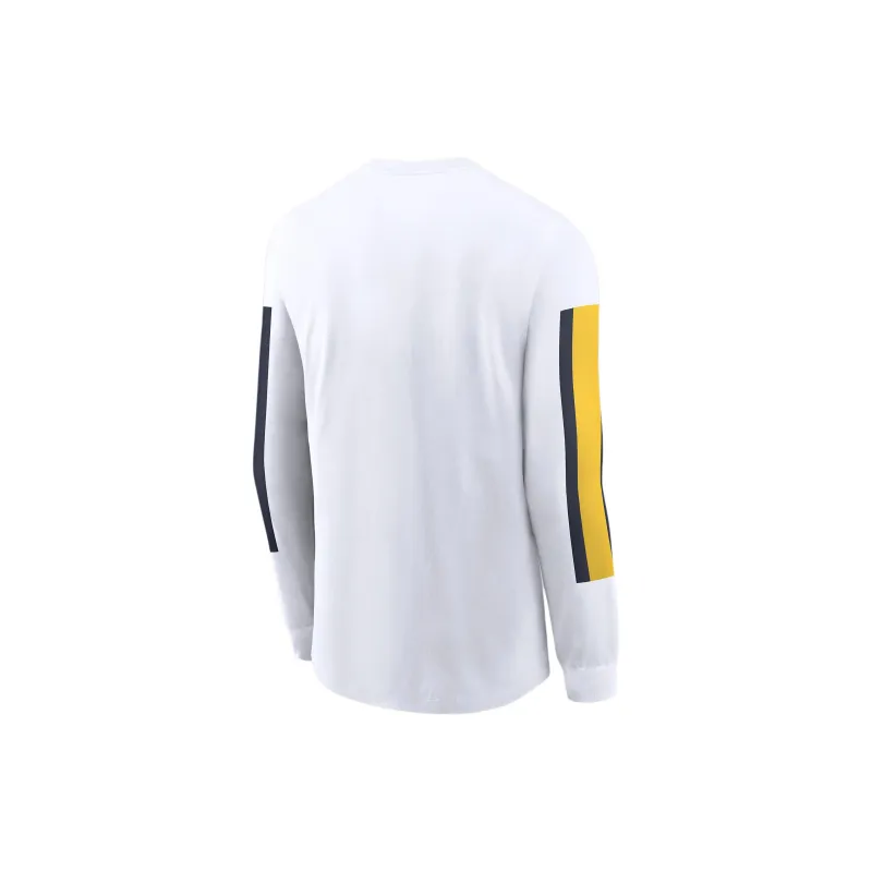 Jordan Michigan Wolverines Local Spirit Slogan Men's Jordan College Long Sleeve T Shirt-1