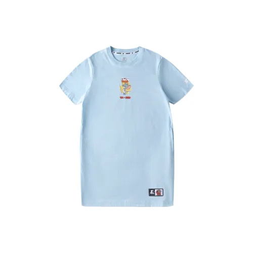 STARTER Tom And Jerry Series SS23 Short-Sleeved Dresses Women's Frost Blue