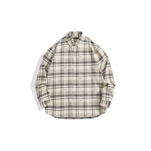 PEACEBIRD MEN Shirts Men Black/White Plaid Wide Fit