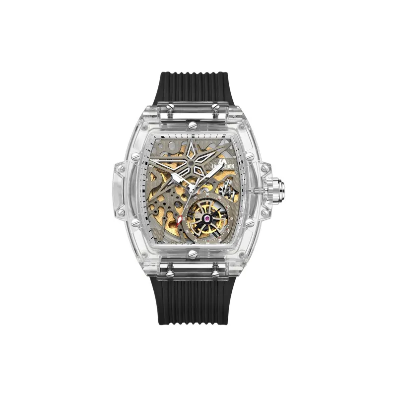 LIBER AEDON Mechanical Movement Cut Out Dial Men's Watches-1