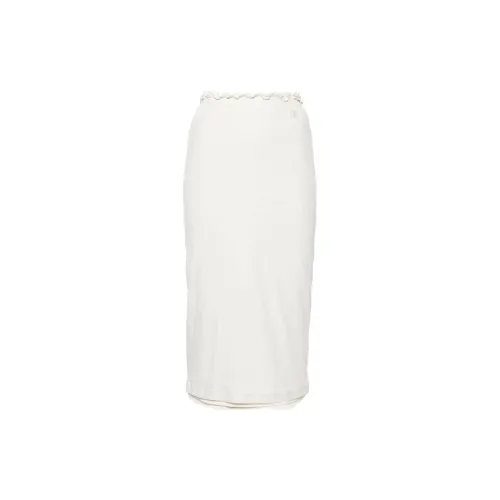 JIL SANDER + Layered Cotton Midi Skirt