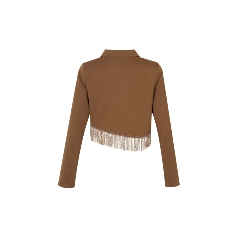 MEETLADY Polo Shirts Women's Coffee-1