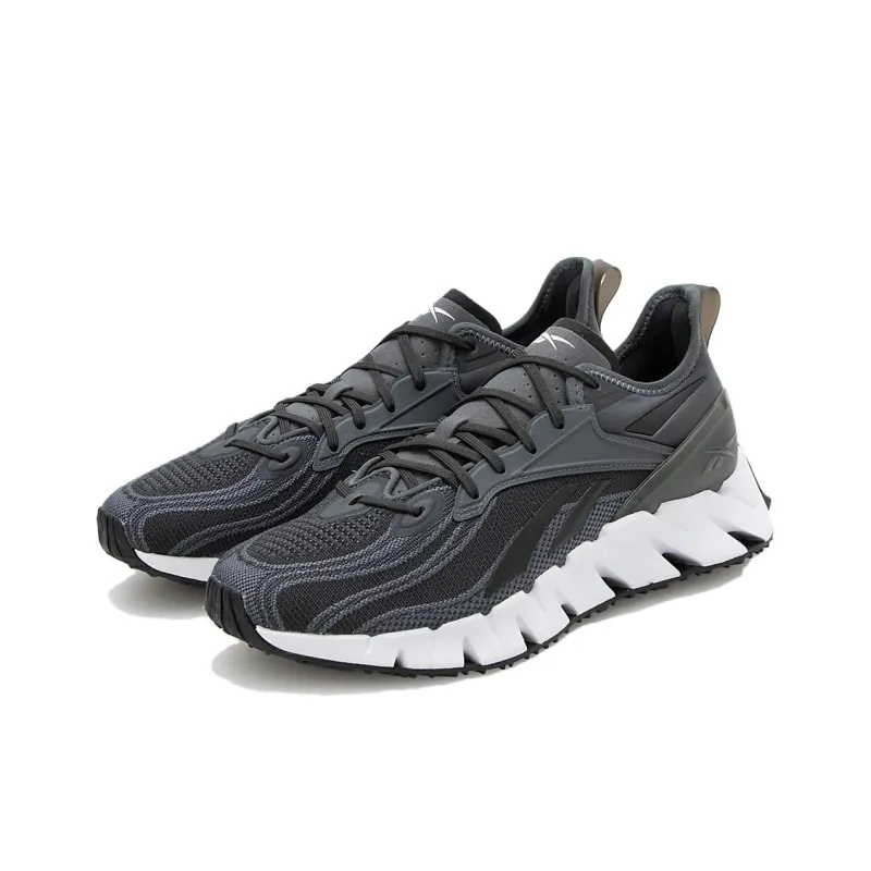 Reebok Zig Kinetica Anti Slip Wear Resistant Low Top Casual Running Shoes Unisex Gray-2