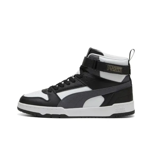 PUMA RBD Game Skateboard Shoes Unisex Mid-Top Black/White