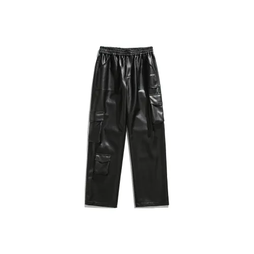 Jeep Leather Pants Unisex Black