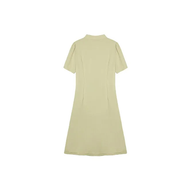 Still Quiet Short Sleeved Dresses Women's Light Grass Green-1