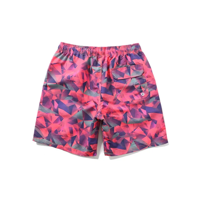 GAILANG Beach Shorts Men's Rose Red-1
