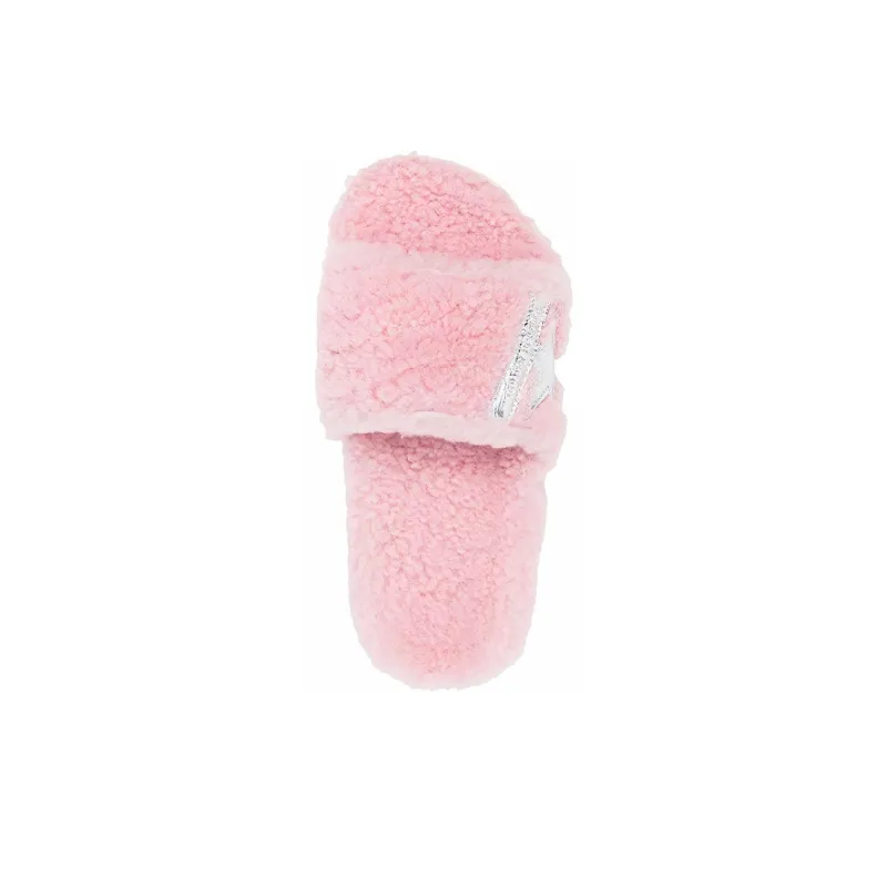 Golden Goose Logo patch Shearling Slides-4