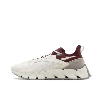 Reebok Zig Kinetica Anti Slip Wear Resistant Low Top Casual Running Shoes Unisex White Red