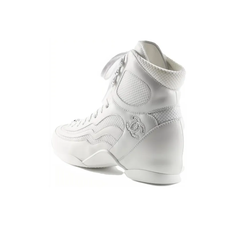 CHANEL High-Top Casual Shoes Women's White-4