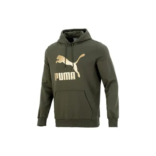 PUMA Sweatshirts Men Olive Green