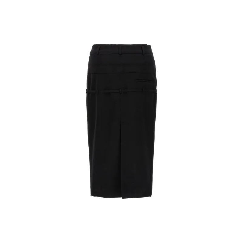 Jacquemus Casual Long Skirts Women's Black-1