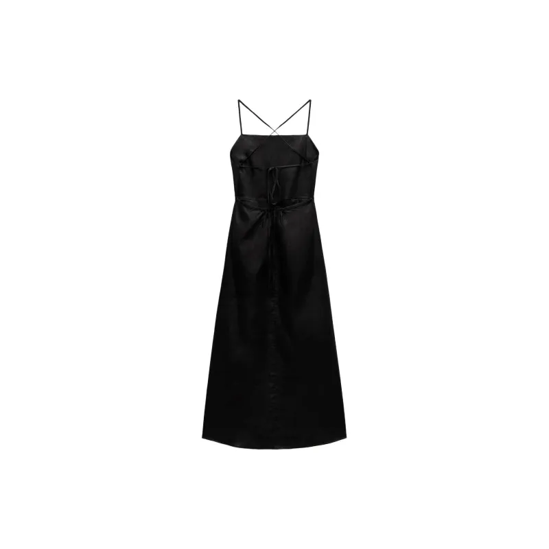ZARA Slip Dresses Women's Black-1