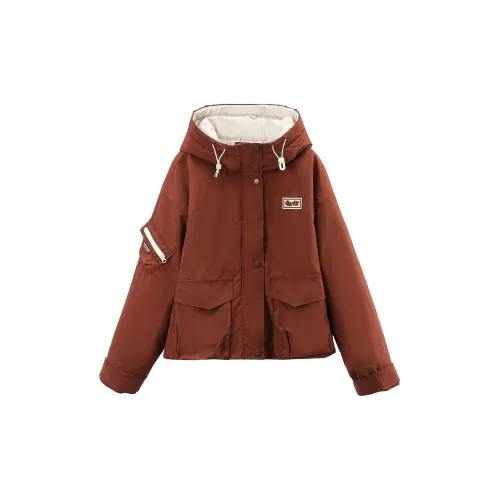 A paradise for awakening Jackets Women's Brick Red