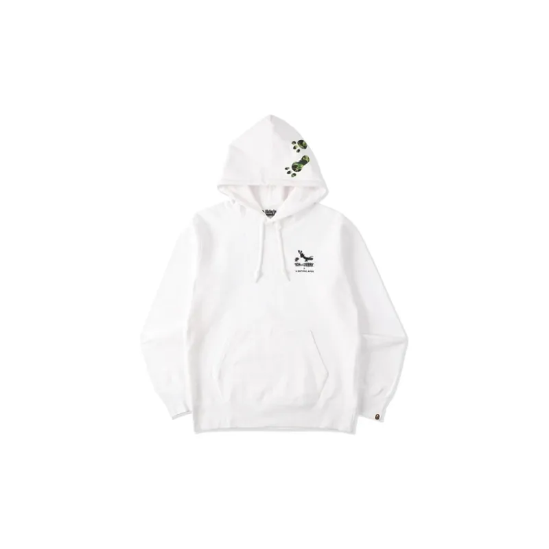Bape X Tom And Jerry Footprints Pullover Hoodie-3