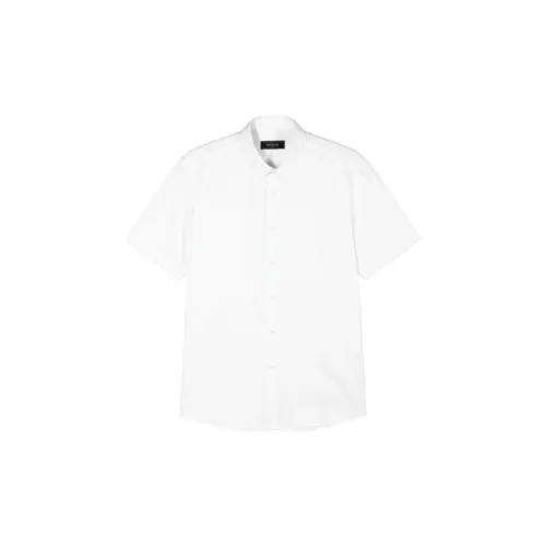 YOUNGOR Shirts Men Bleached White Jacquard