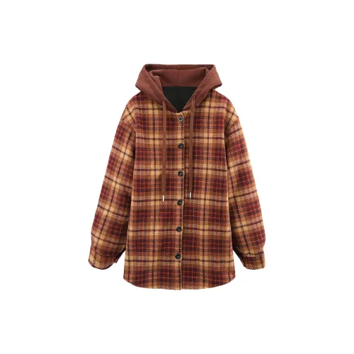 A paradise for awakening Jackets Women's Red Plaid