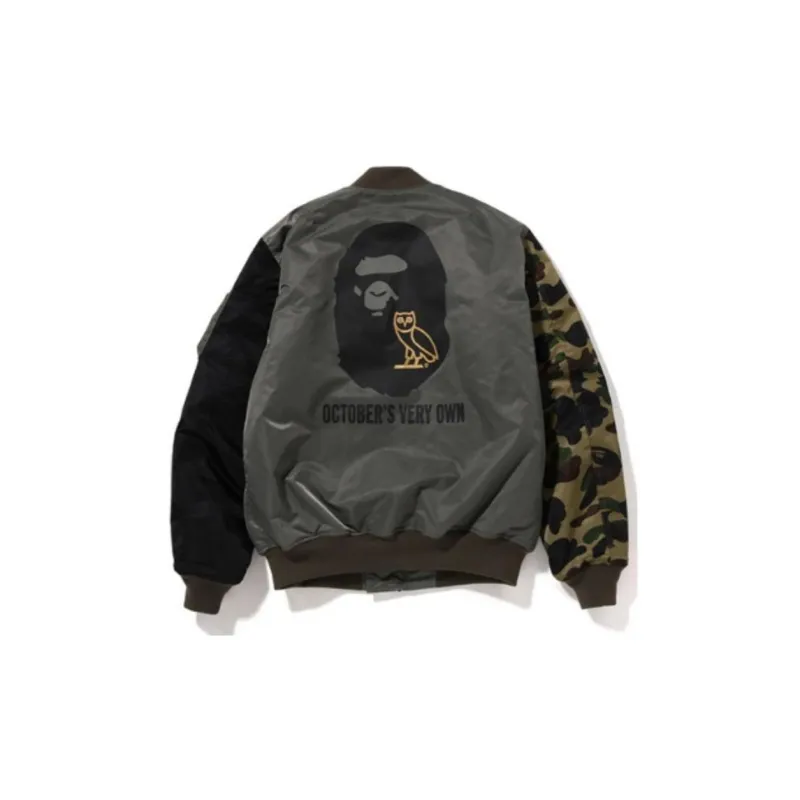 A BATHING APE x OVO Bape X OVO FW22 Jackets Coats Men's Green-1