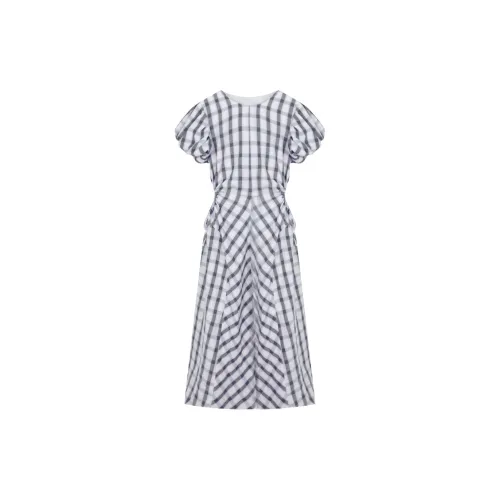 Roey Wang Short-Sleeved Dresses Women's Advanced Plaid