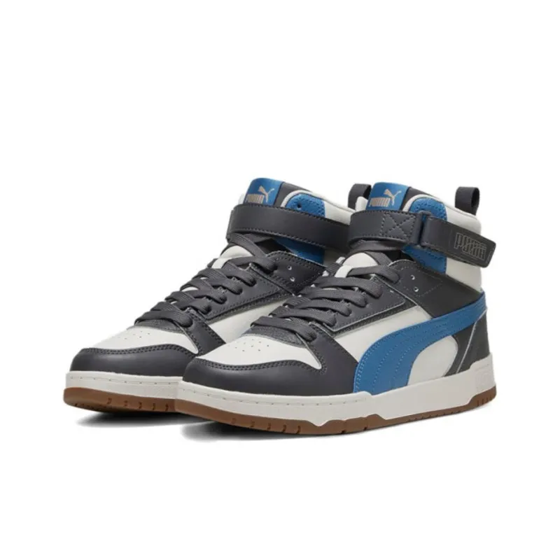 PUMA RBD Game Slip Resistant And Breathable Mid Top Skateboard Shoes Unisex White Black Blue-2