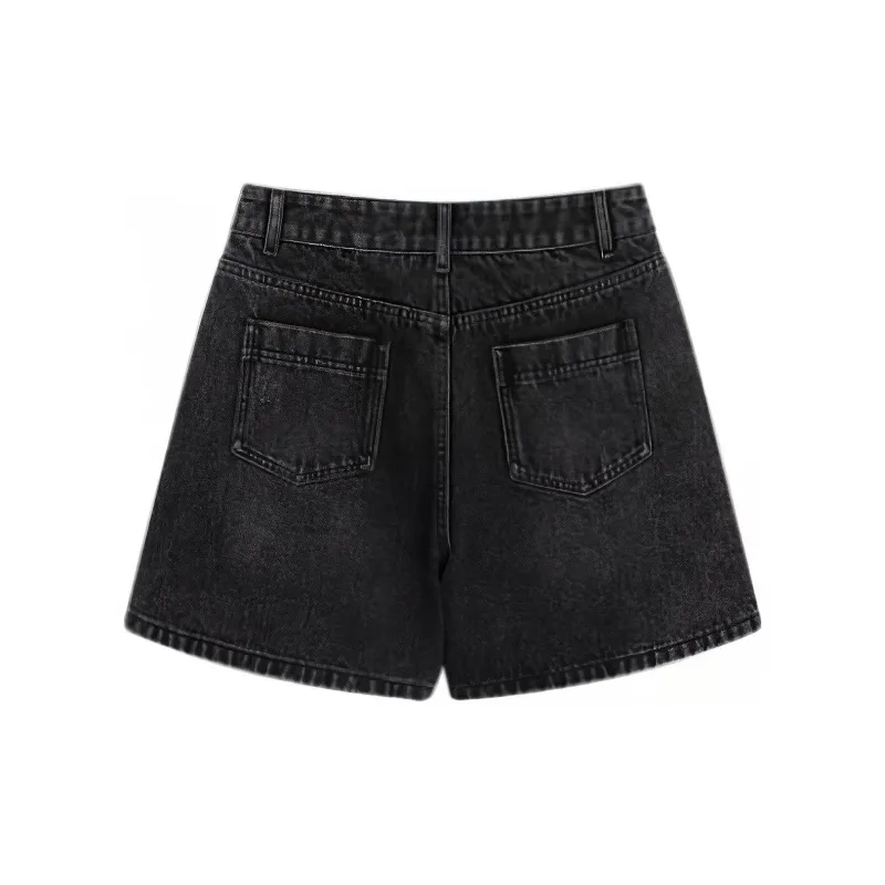 Broadcast Denim Short Skirts Women's Black-1