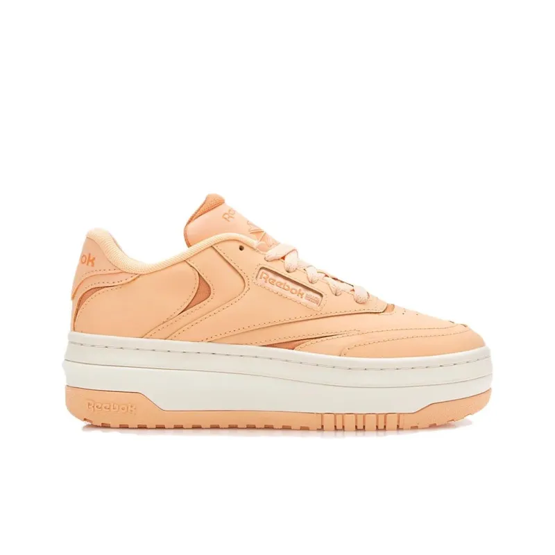 Reebok Club C Anti Slip Wear Resistant Low Top Skateboard Shoes Women's Beige-1