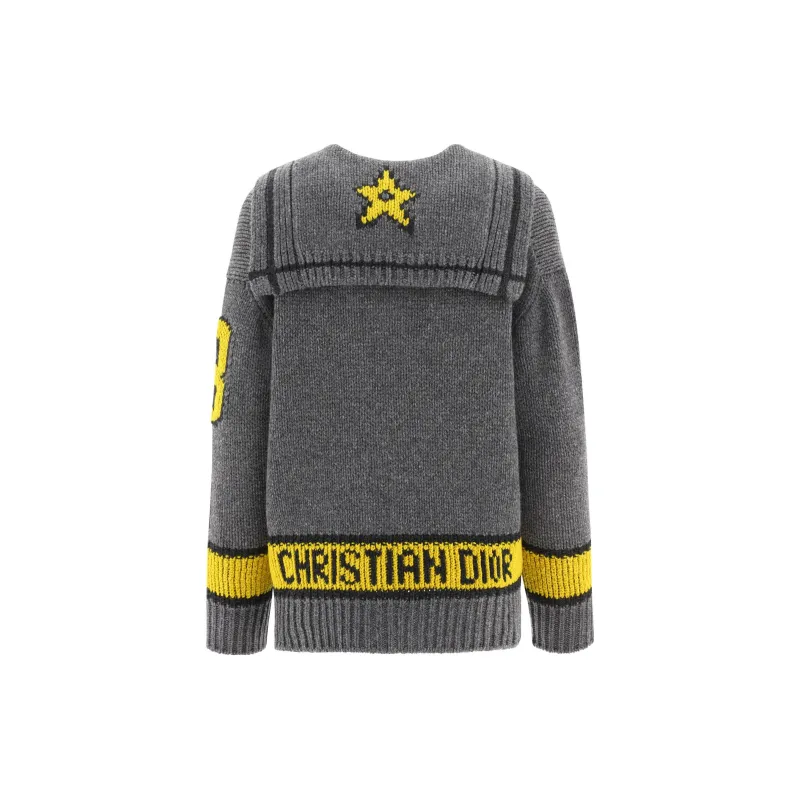 DIOR Quarterly New Products Cashmere Sweaters Women's Gray-1