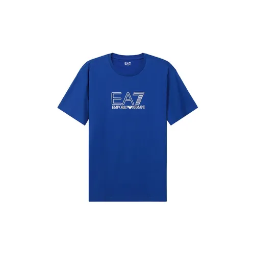 EMPORIO ARMANI EA7 T-Shirts Men Royal Blue