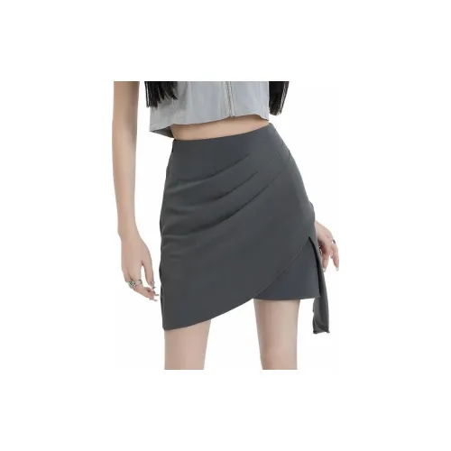 LCEVHZ'S Casual Short Skirts Women's Gray