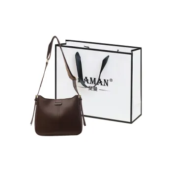 FAMAN PU Bucket Bags Shoulder Bag Crossbody Bag Regular Women's Ecru/Black/Khaki/Coffee