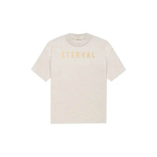 Fear Of God T-Shirts Unisex Light Oatmeal