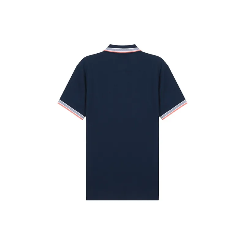 HUGO BOSS Short Sleeved Polo Shirt Men's Dark Blue-1
