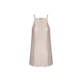 PRADA Triangle Logo Embellished Mesh Dress