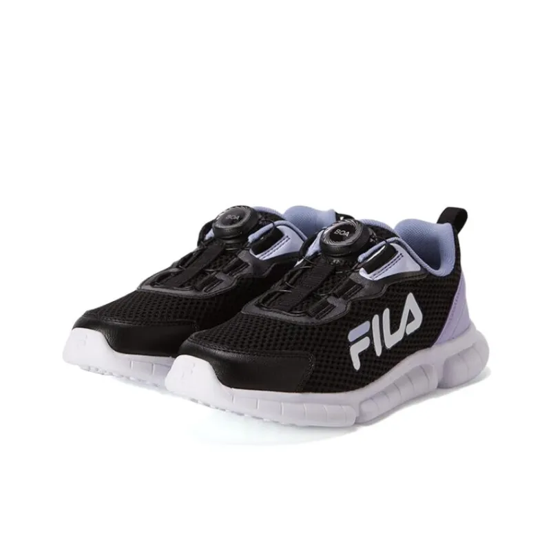 FILA KIDS Slip Resistant, Abrasion Resistant, Breathable Kids' Training Shoes Black Purple Teenagers-1