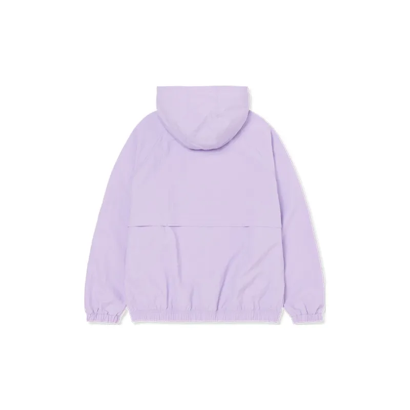 NERDY NY Series Double Stripe Windbreaker Hooded Jacket Light Purple-1