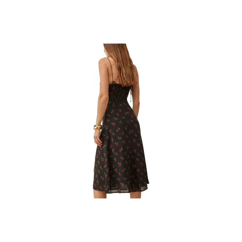 Reformation Slip Dresses Women's Black Cherry-1