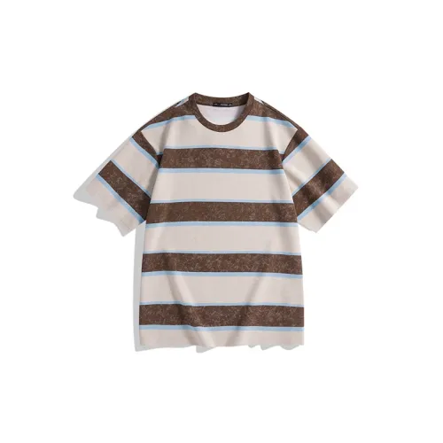 PEACEBIRD MEN T-Shirts Men Color Stripes Wide Style