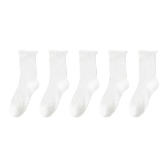 Lan Miao Mid Calf Socks Women's 5 Pack-11