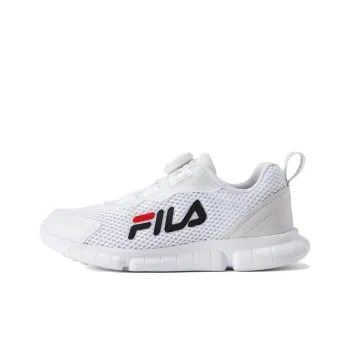 FILA KIDS Slip Resistant, Abrasion Resistant, Breathable Low Top Kids' Running Shoes White Teenagers