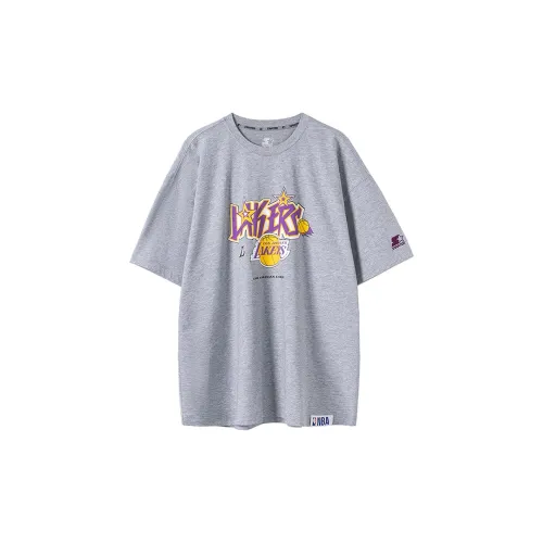 Nba X STARTER T-Shirts Unisex Light Gray