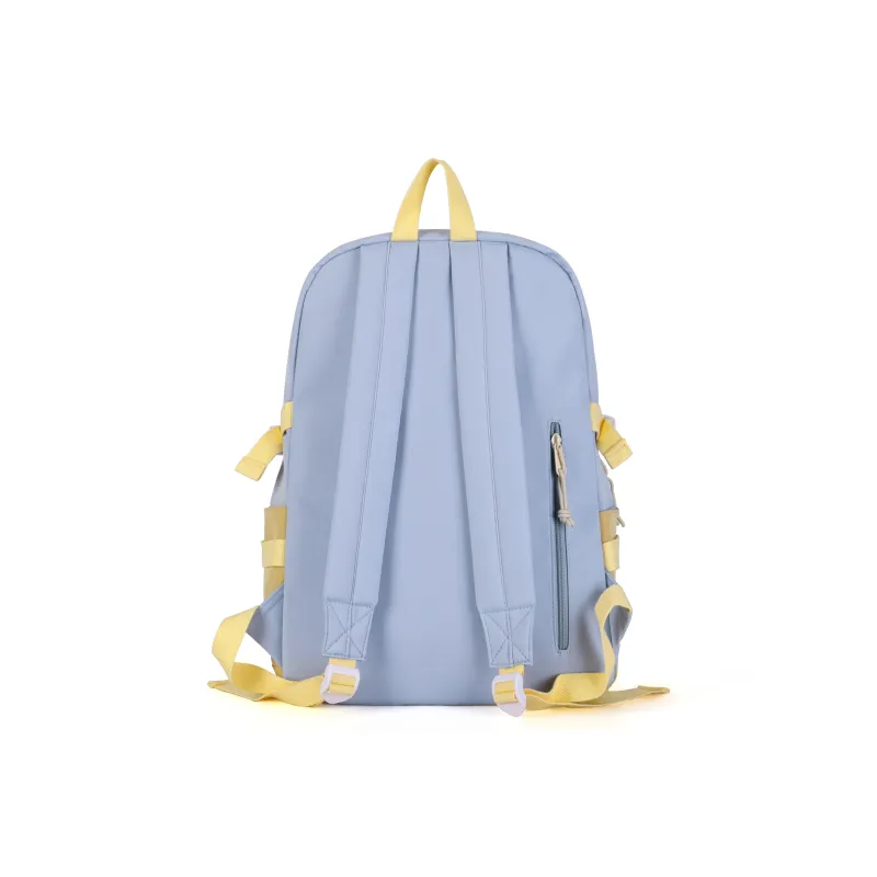 JEANSWEST Fabric Backpack Unisex Black/Dark Blue/Light Blue/Blue Yellow/Gray-14