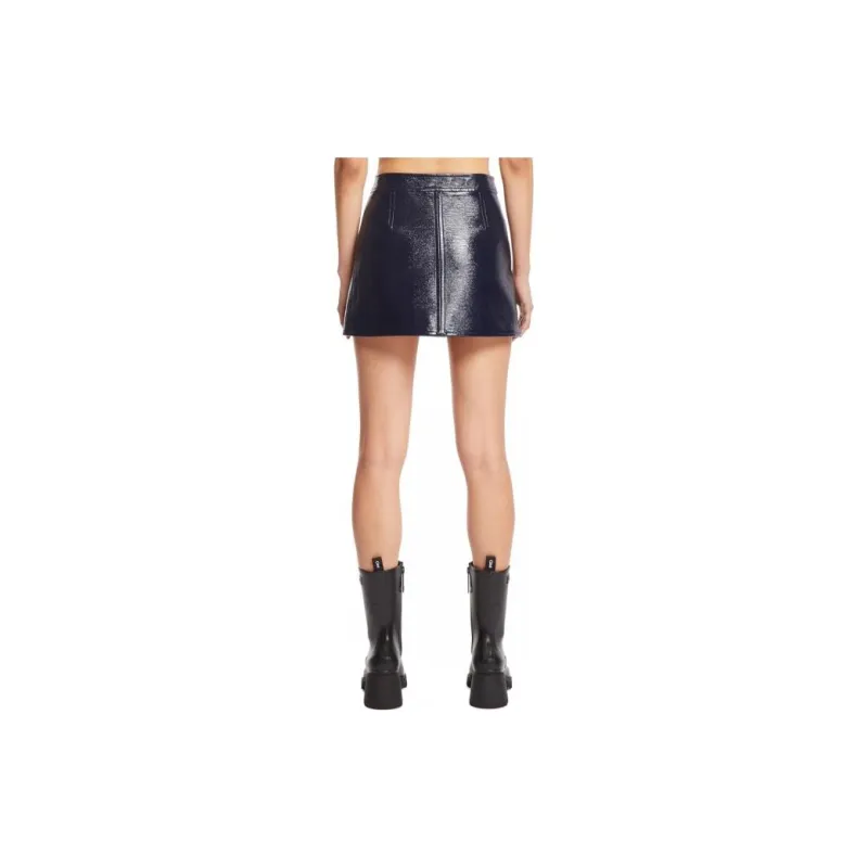 COURREGES Ellipse Vinyl Mini Skirt-1