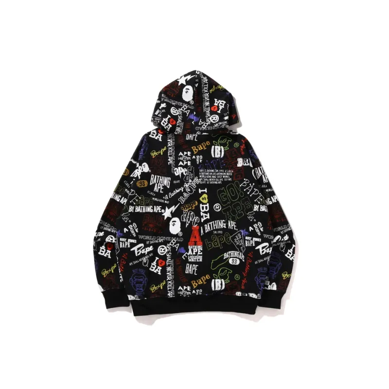 A BATHING APE Hand Draw Pullover Hoodie-1