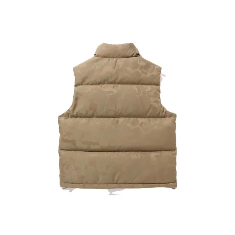 A BATHING APE Tonal Solid Camo Puffer Down Vest Men's-1