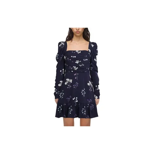 Self-portrait Long-Sleeved Dresses Women's Blue Floral