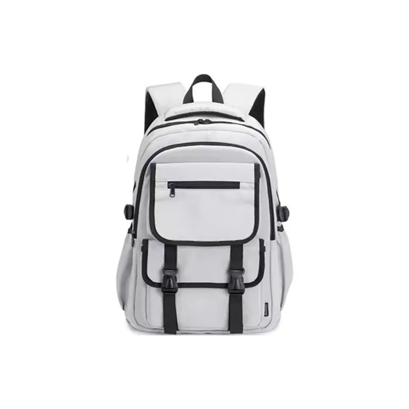 ZUOBAILI Nylon Backpack Large Size Unisex Light Gray Dark Gray Khaki Black-0