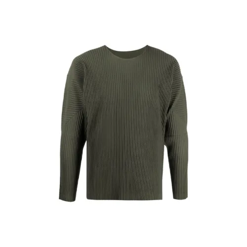 Homme Plissé Issey Miyake T-Shirts Men Green