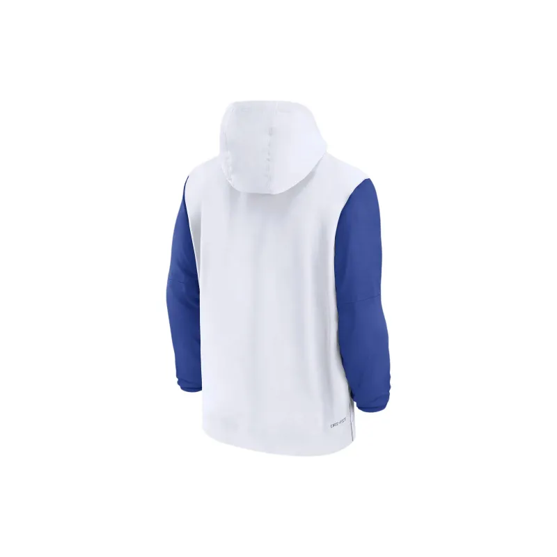 JORDAN Florida Gators Sideline Pre Game Player Men's JORDAN College 1/2 Zip Hooded Jacket-1