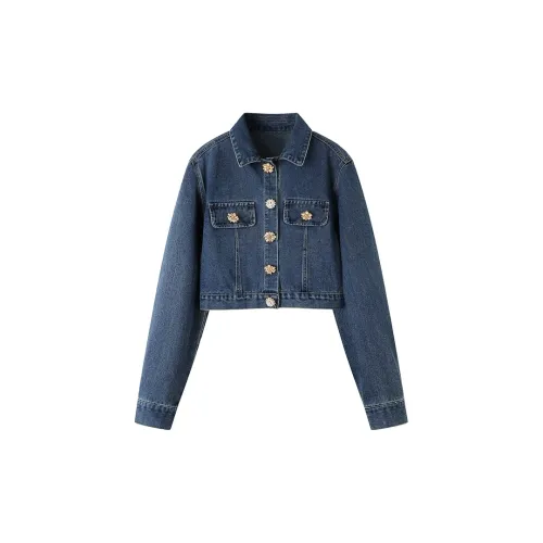 TURN UP Denim Jackets Women's Blue