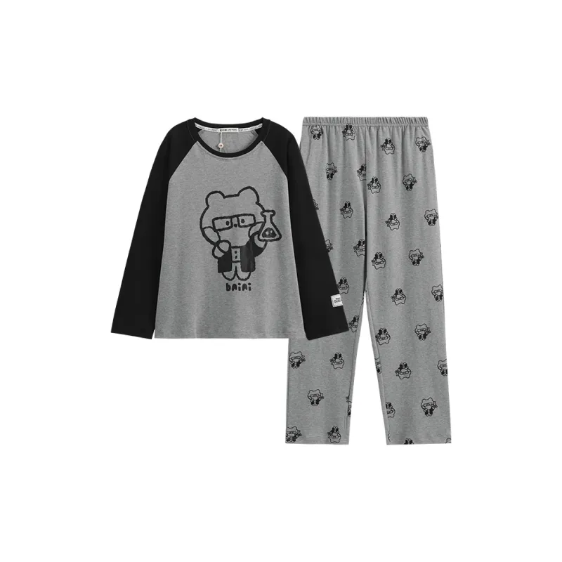 FENTENG x LINE FRIENDS Pajama Set Women's Heather Gray-0